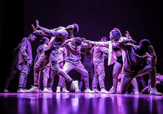 Image of people dancing in a group